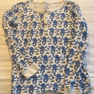 Roller Rabbit Blue Monkey Print Pajama set - size 12